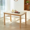 thumbnail image 1 of Livinia Cabin 45.3" Wooden Dining Table/Small Rectangular Modern Farmhouse Solid Wood Kitchen Table Desk (Natural), 1 of 6