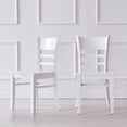 thumbnail image 1 of Livinia Cabin Wood Seat Dining Chairs Set of 2 (White), 1 of 8