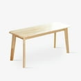 thumbnail image 1 of Livinia Canberra 37.4" Rectangular Wooden Dining Bench / Mid Century Modern Malaysian Oak Entry Way Bench (Natural-Oak), 1 of 1
