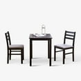 thumbnail image 1 of Livinia Seattle 3-Piece Wooden Dining Table Set for 2, Modern Farmhouse Kitchen Dining Room Set with Solid Wood Ladder Back Chairs for Small Space (Black), 1 of 8