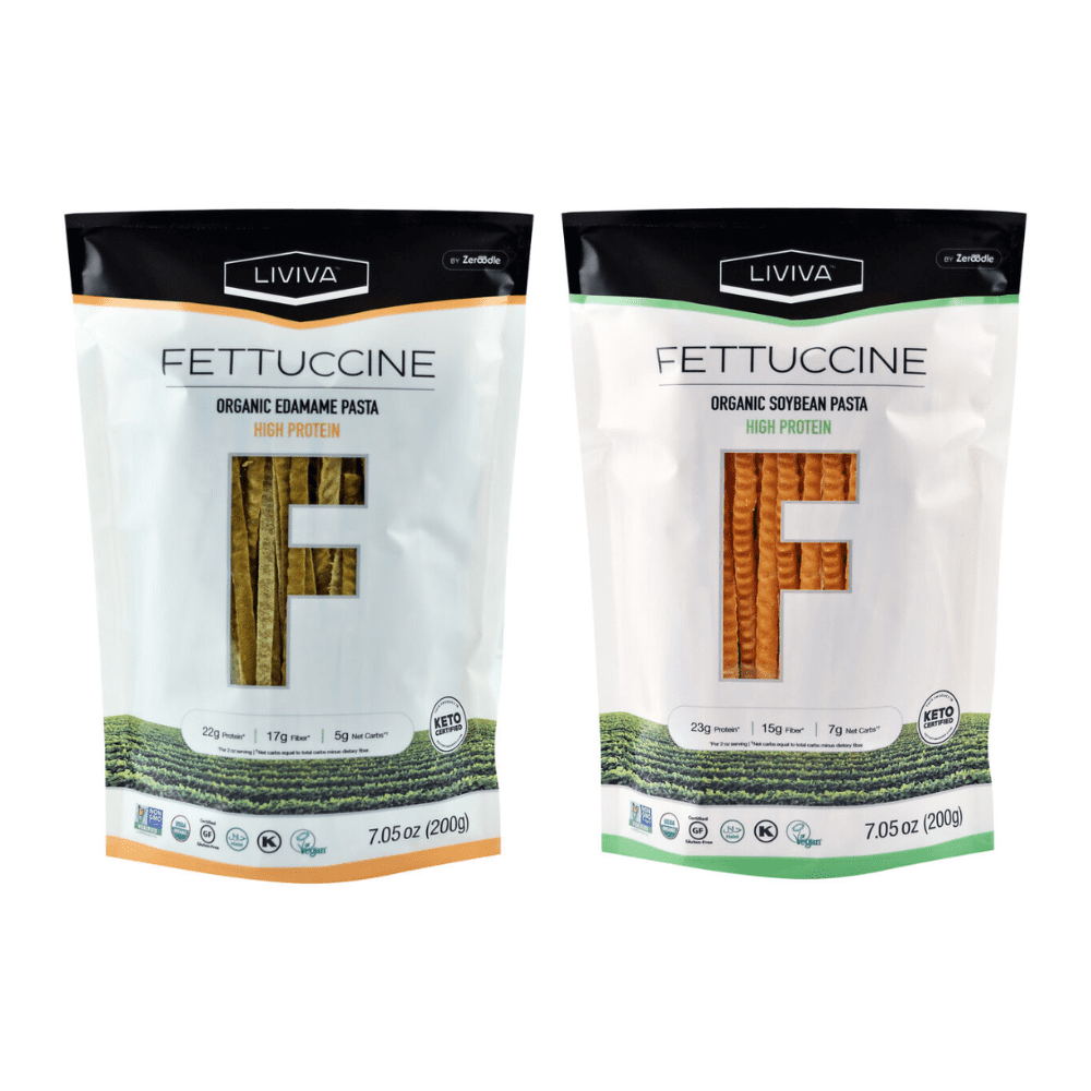 Liviva Organic Edamame Fettuccine Pasta + Liviva Organic Soybean