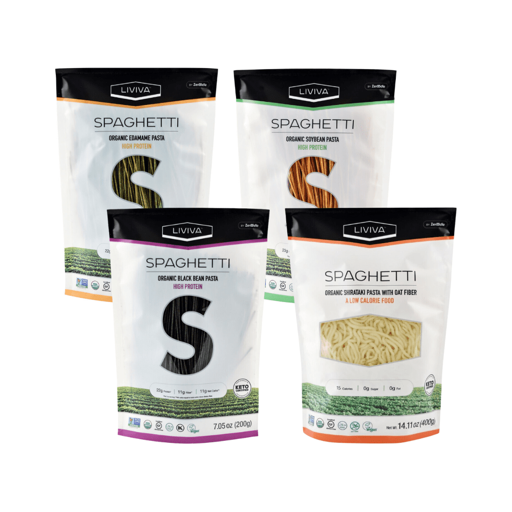 Liviva Organic Edamame Spaghetti Pasta + Liviva Organic Black Bean