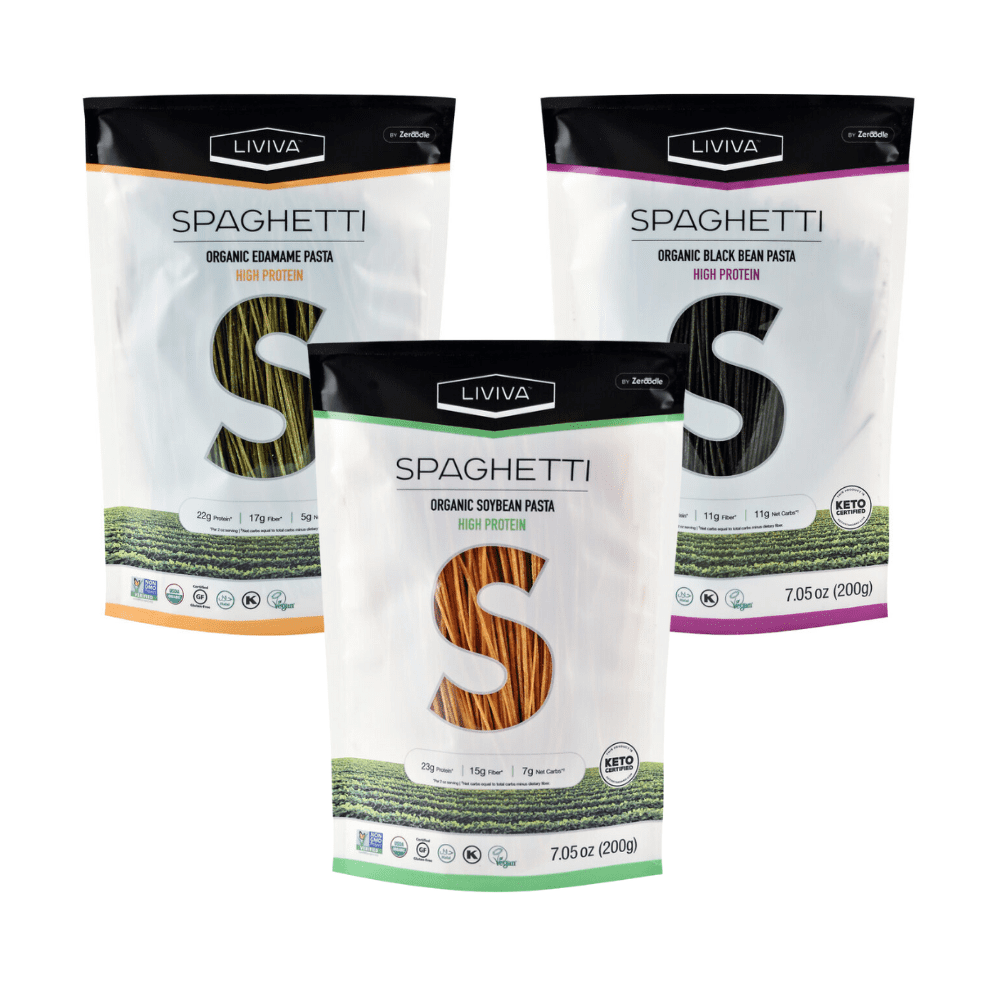 Liviva Organic Edamame Spaghetti Pasta + Liviva Organic Black Bean