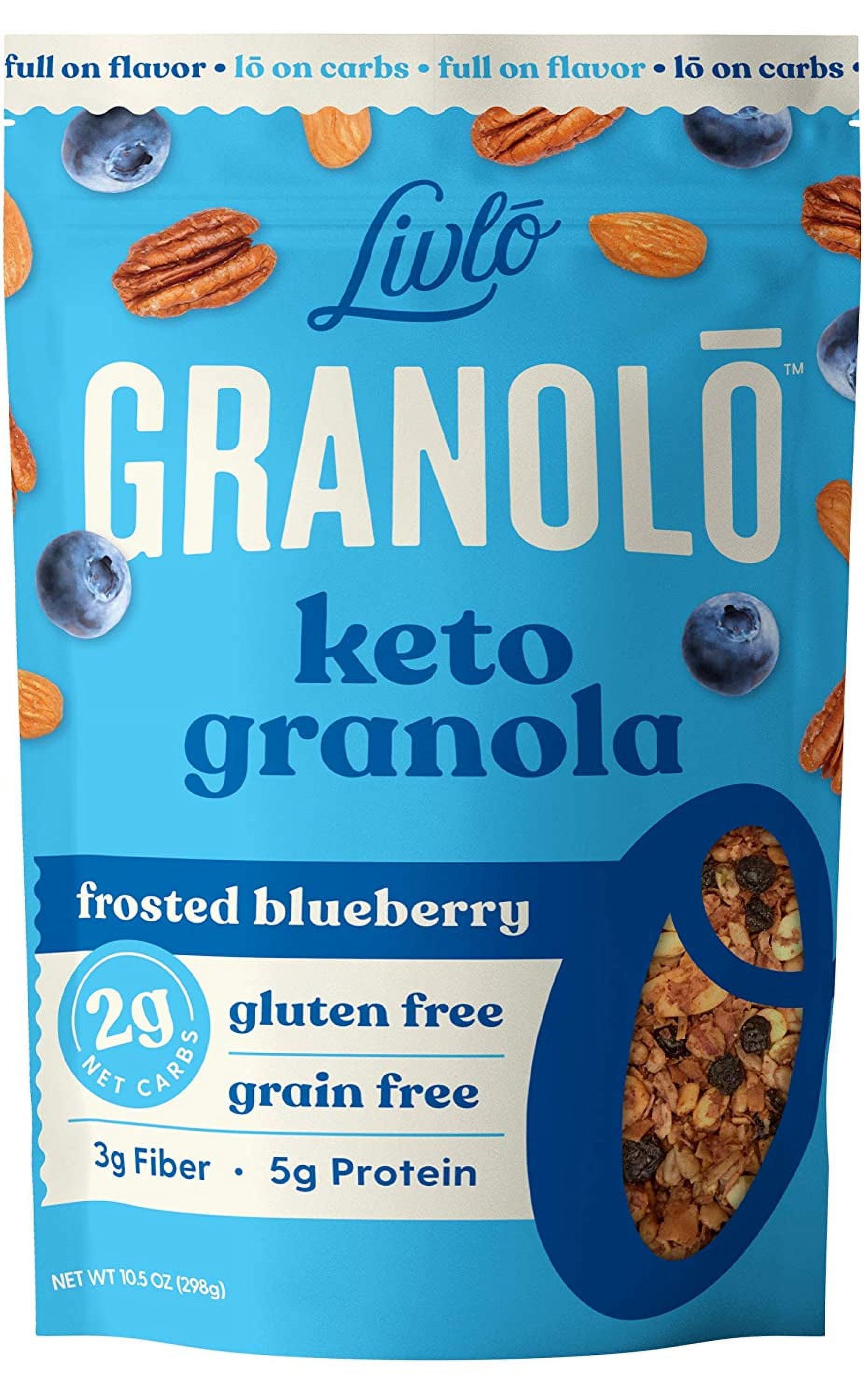 Livlo Blueberry Nut Keto Granola Cereal Low Carb GlutenFree 10.5