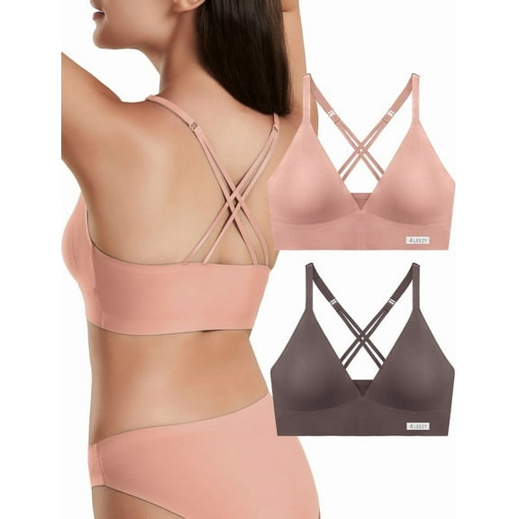 Livona Laser Cut Bralette for Women - Racerback Sports Bra with Removable Padding & Adjustable Straps for Everyday Comfort