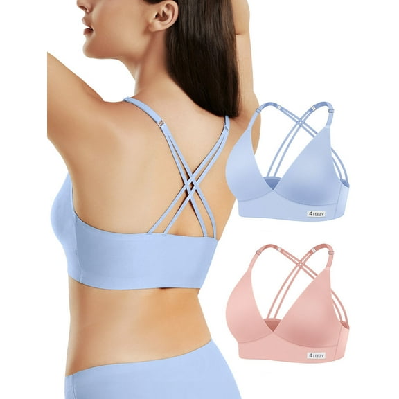 Livona Laser Cut Bralette for Women - Racerback Sports Bra with Removable Padding & Adjustable Straps for Everyday Comfort