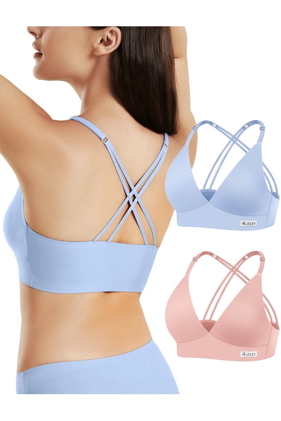 Laser Cut Bralette for Women - Racerback Sports Bra with Removable Padding & Adjustable Straps for Everyday Comfort