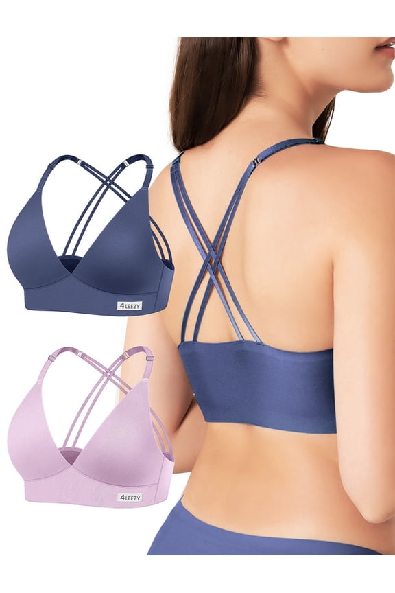 Laser Cut Bralette for Women - Racerback Sports Bra with Removable Padding & Adjustable Straps for Everyday Comfort