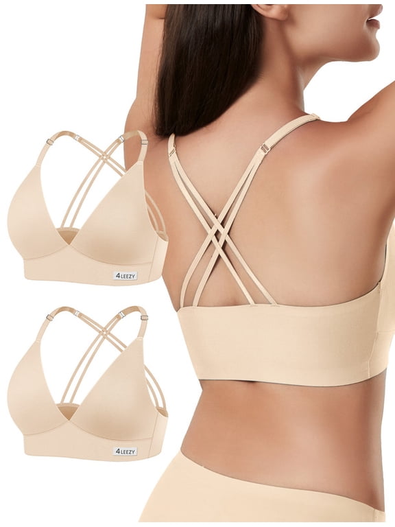 Laser Cut Bralette for Women - Racerback Sports Bra with Removable Padding & Adjustable Straps for Everyday Comfort