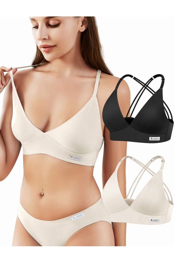 Laser Cut Bralette for Women - Racerback Sports Bra with Removable Padding & Adjustable Straps for Everyday Comfort