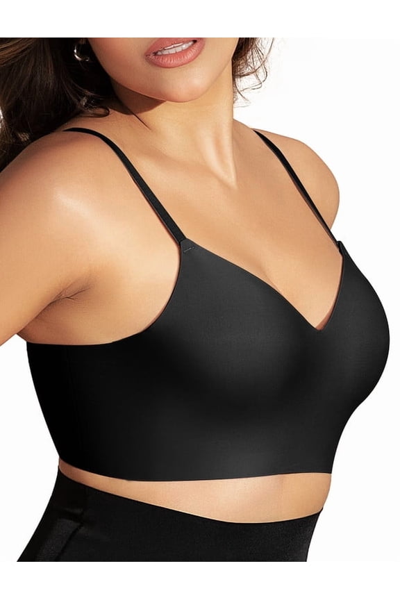 Push Up Wireless Bras for Women Longline Everyday Bra, Classic T-Shirt Bra for Natural Lift and Comfort,Sleep Bralette