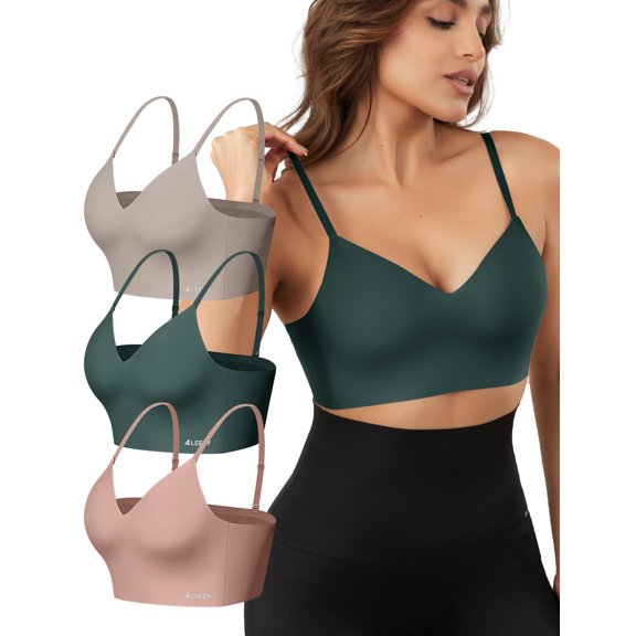 Livona Push Up Wireless Bras for Women Longline Everyday Bra, Classic T-Shirt Bra for Natural Lift and Comfort,Sleep Bralette