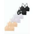 thumbnail image 1 of Livona Racerback Training Bra for Girls- 3 Pack Seamless Sports Bra, Padded Everyday Bra Bralette,Crop Cami Tank Top (6-14), 1 of 7