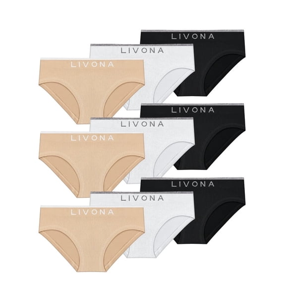 Livona Seamless Ribbed Training Panties for Teens - Soft, Breathable Sports Style for All-Day Comfort & No Sweaty Discomfort