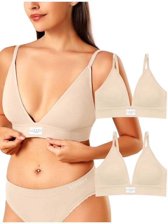 Sports Bras for Women - V-Neck Wireless Bralettes Support Workout Tops Padded Fitness Cami Crop Tank S-XXL