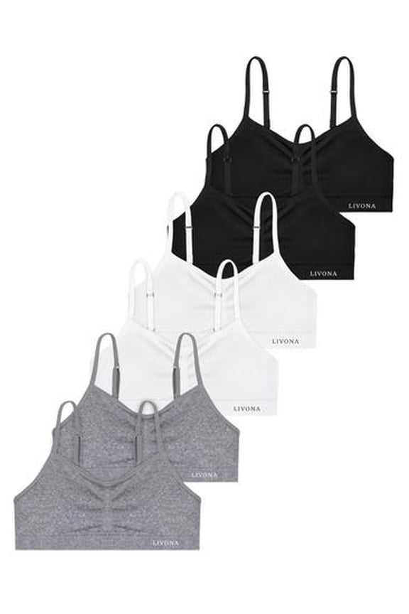 Training Bras for Girls-Sports Bra, Fitness Bra, Padded Everyday Bra Bralette,Crop Cami Tank Top (6-14)
