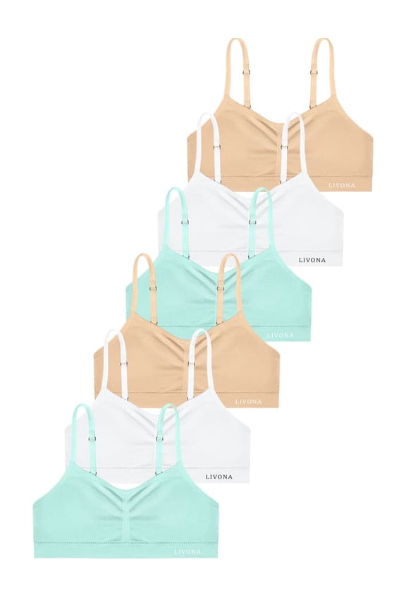 Training Bras for Girls-Sports Bra, Fitness Bra, Padded Everyday Bra Bralette,Crop Cami Tank Top (6-14)