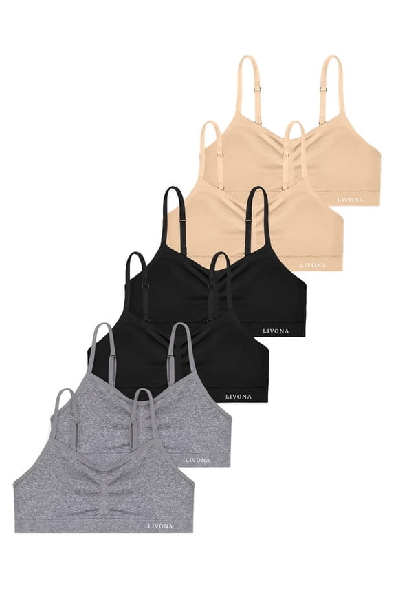 Training Bras for Girls-Sports Bra, Fitness Bra, Padded Everyday Bra Bralette,Crop Cami Tank Top (6-14)