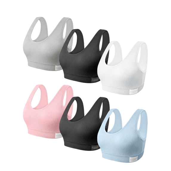 Livona Training Bras for Girls-Sports Bra, Fitness Bra, Padded Everyday Bra Bralette,Crop Cami Tank Top (6-14)