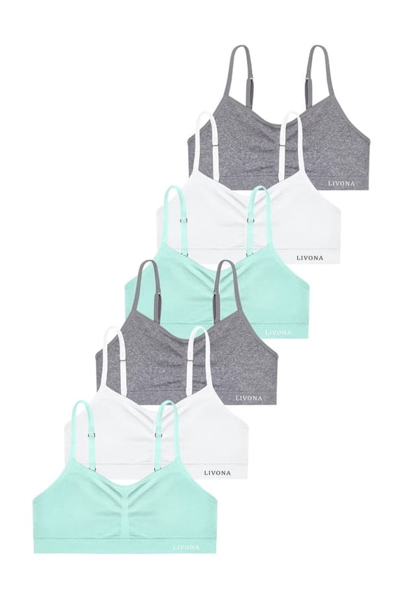Training Bras for Girls-Sports Bra, Fitness Bra, Padded Everyday Bra Bralette,Crop Cami Tank Top (6-14)