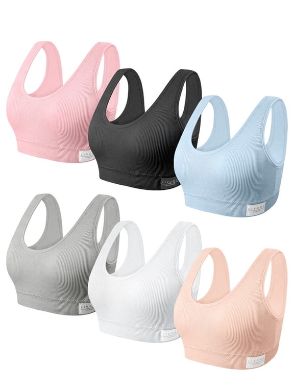 Training Bras for Girls-Sports Bra, Fitness Bra, Padded Everyday Bra Bralette,Crop Cami Tank Top (6-14)