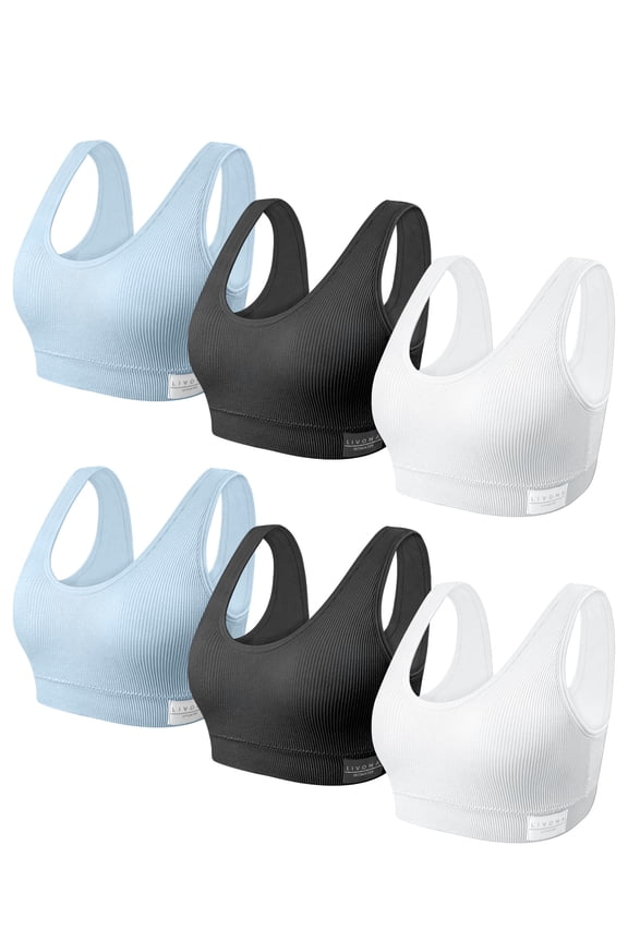Training Bras for Girls-Sports Bra, Fitness Bra, Padded Everyday Bra Bralette,Crop Cami Tank Top (6-14)