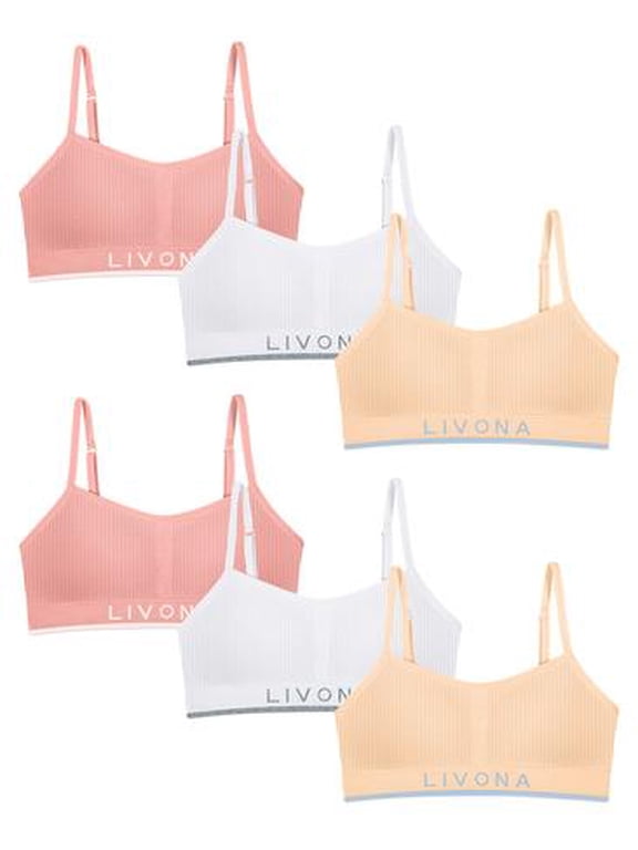 Training Bras for Girls-Sports Bra for Teen Wireless Fitness Padded Everyday Bralette Crop Cami Tank Top(6-42)
