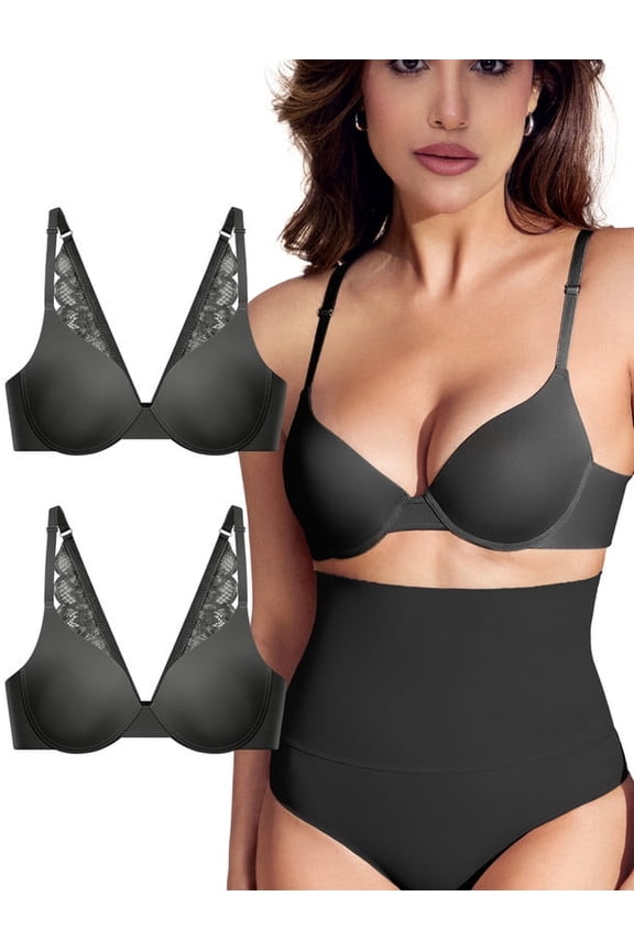 Women's Full Coverage Laser Push Up Bra With Back Lace Support work out T-Shirt/Tank Top Bra