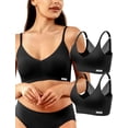 thumbnail image 1 of Livona Women's Laser Cut Lace Bralette with Removable Pads | Comfort Wireless Bra | Adjustable Straps for Perfect Fit, 1 of 3