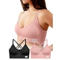 thumbnail image 1 of Livona Women's Seamless Racerback Bralette with Adjustable Straps & Removable Padded Cups | Ribbed Comfort Wireless Bra, 1 of 7