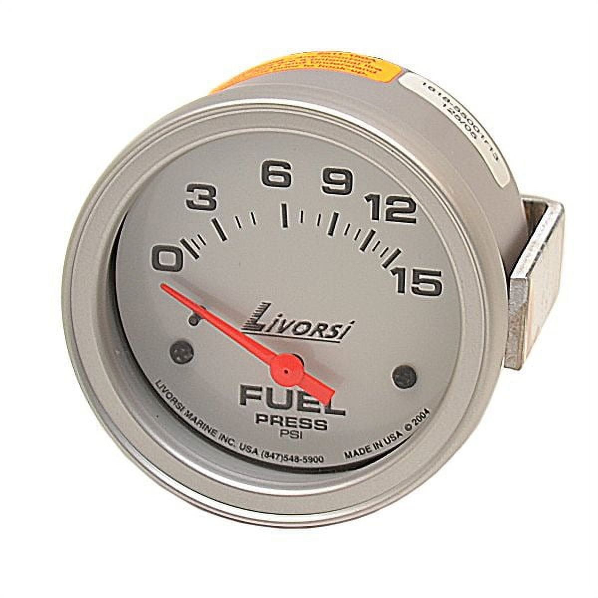 Livorsi Boat Fuel Pressure Gauge LMFPW Fountain 15 PSI 2 3/8 Inch