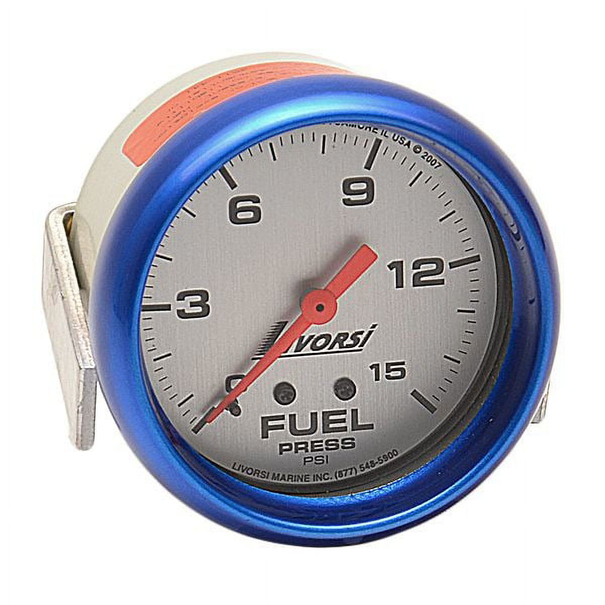 Livorsi Boat Fuel Pressure Gauge MMFPPL 2 5/8 Inch Blue