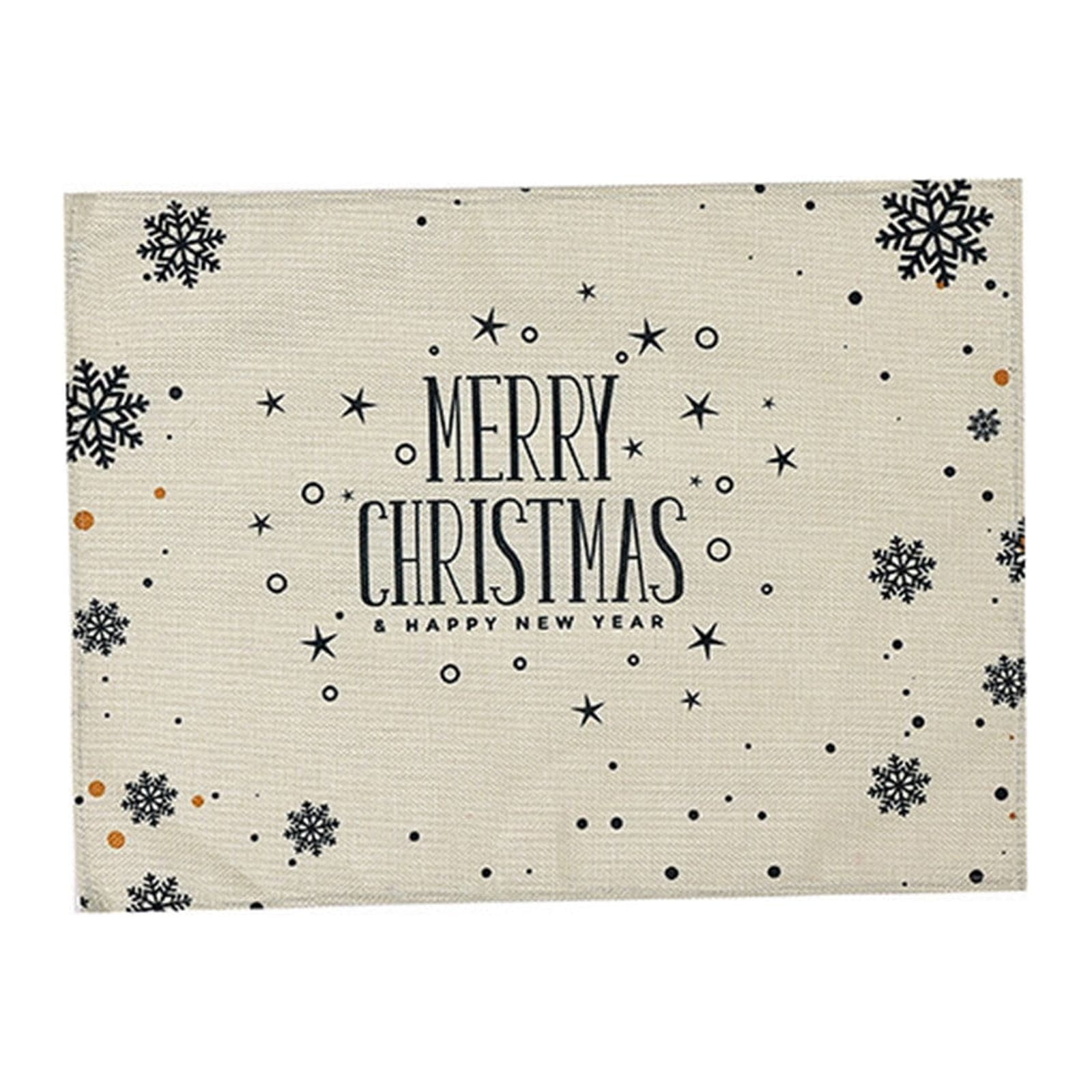 Livrdious Christmas Decorations, Linen Printed Tablecloth, Table