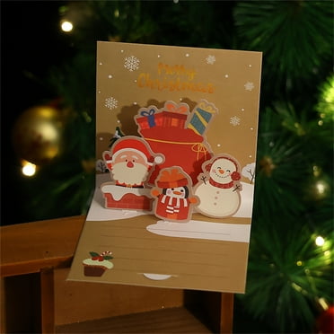 Livrdious Christmas Tree Card, 3 D Glitter Christmas Tree Greeting Card And Envelope, 3 D Christmas Greeting Card, Greeting Card Merry Christmas Card Winter Holiday Up To 65% Off on Clearance
