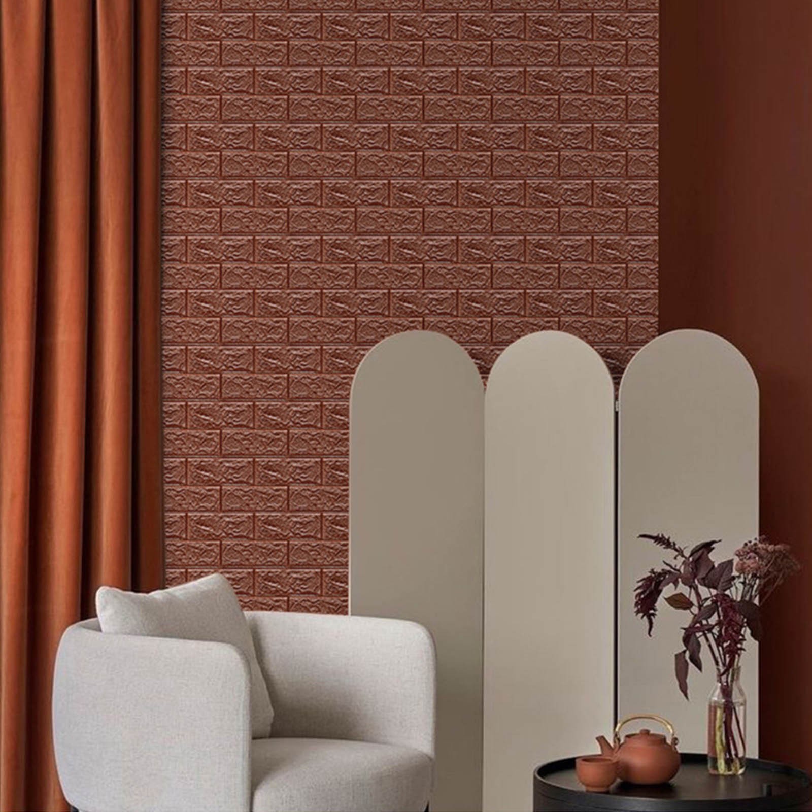 Livrdious DIY 3D Brick PE Foam Wallpaper Panels Room Decal Stone Decoration Embossed Early Access Deals Halloween on Clearance