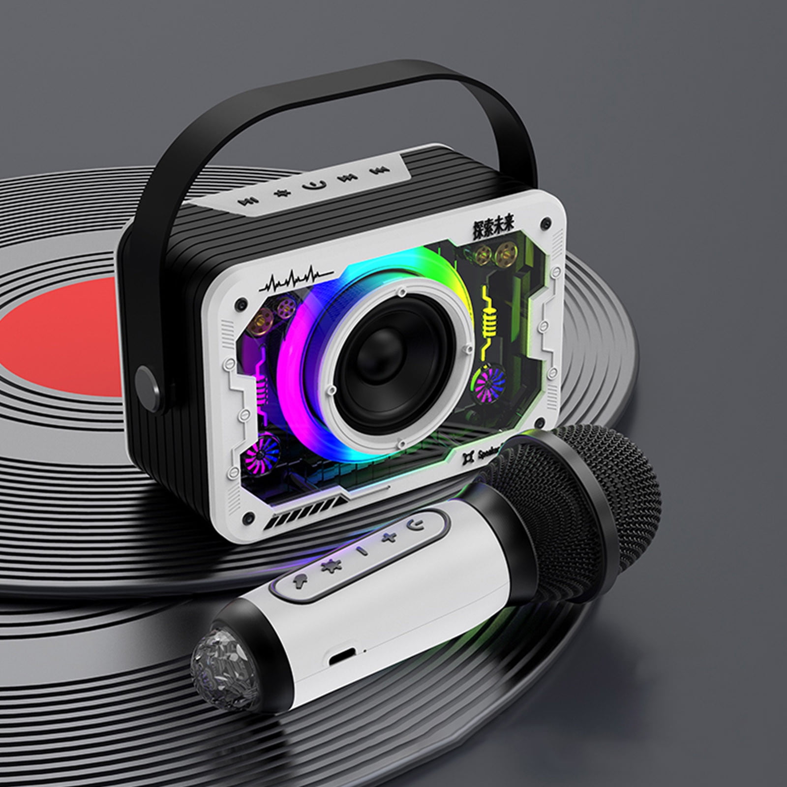 Livrdious LED Music Sync Ambient Light Portable Home Family Karaoke