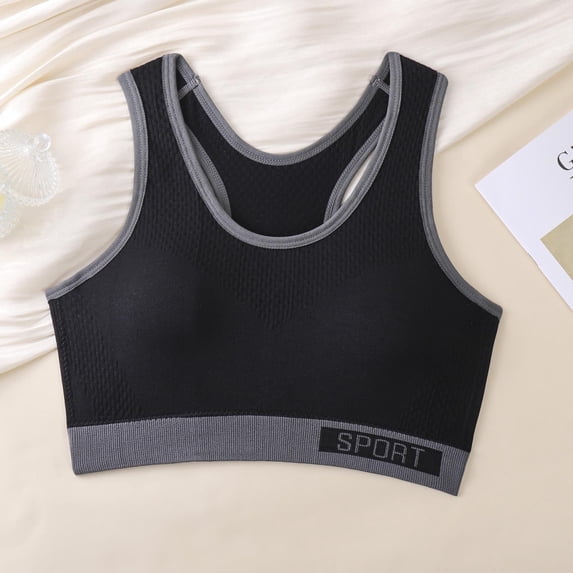 Livrdious Medium Support Front Zip Sports Bra for Women Wireless Racerback Workout Bra with Breathable Mesh Back