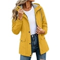 thumbnail image 1 of Livrdious Rain Jackets Women Lightweight Hooded Raincoat Waterproof Windbreaker Casual Womens Outwear, 1 of 8