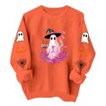 thumbnail image 1 of Livrdious Spooky Season Sweatshirts Womens Ghost Pumpkin Graphic Sweatshirt Crew Oversized Pullover Sweatshirt, 1 of 6
