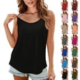 thumbnail image 1 of Livrdious Cami Tank Tops for Women Scoop Neck Adjustable Spaghetti Strap Womens Stretch Loose Fit Summer Flowy Sleeveless Tops, S-2X, 1 of 8