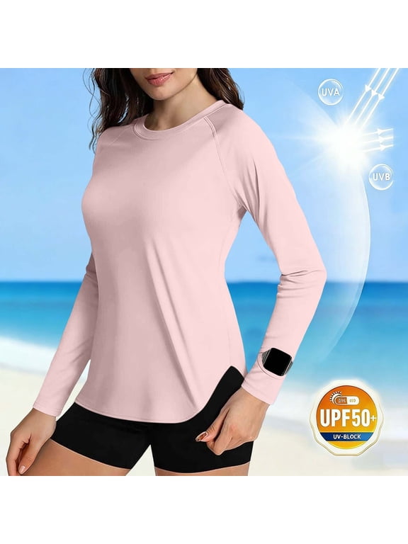 UV Protection Shirts for Women UPF 50 Long Sleeve Sun Shirts Lightweight Quick Dry Womens Workout Hiking Tops