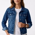 thumbnail image 1 of Livrdious Womens Classic Denim Jackets Button Down Long Sleeve Casual Jean Jackets for Women with Pockets, 1 of 5