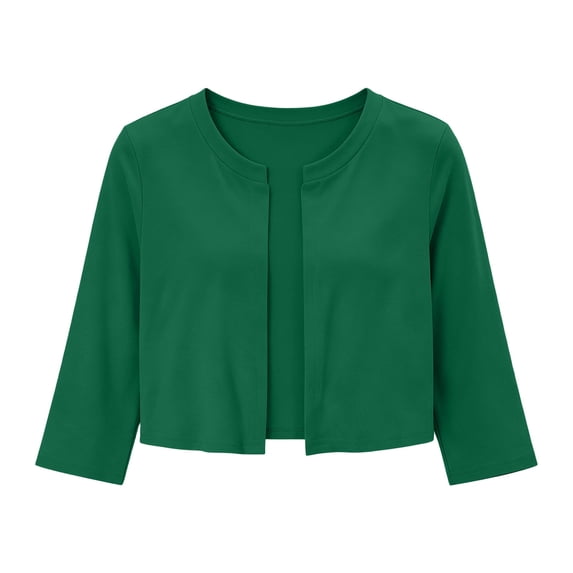 Livrdious Womens Sweaters 3/4 Sleeve Bolero Shrug Cropped Cardigan for Women Dresses Open Front Lightweight Business Casual Cover Up, S-2XL