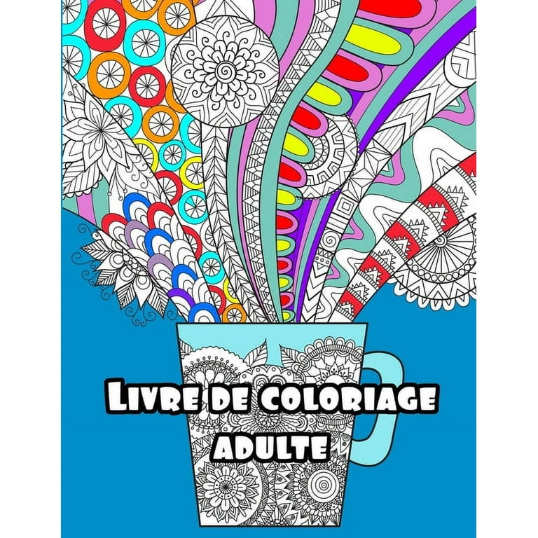 Livre coloriage adulte anti-stress - A4 - Mandalas - 100 coloriages