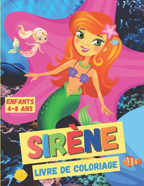 Livre de Coloriage Sirène, Enfants 4-8 ans (Paperback)