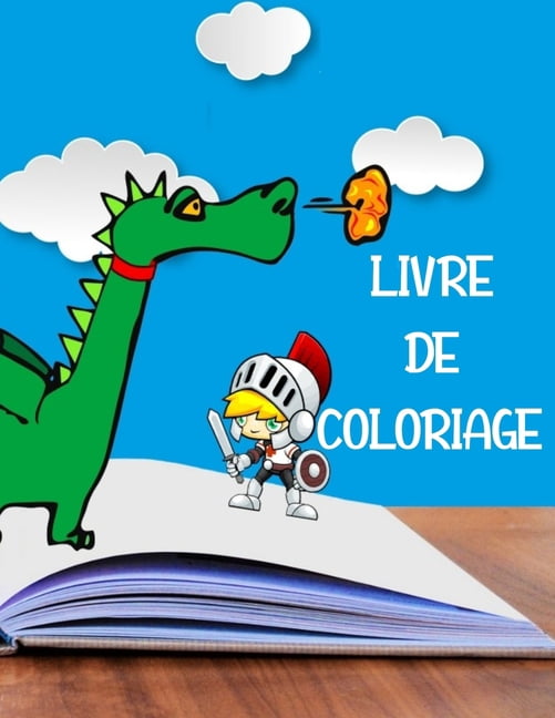 Livre de Coloriage: + de 90 Dessins - Pour les enfants de 4 à 8 ans - Dessins d'animaux, de dinosaures, de plages, de ch, (Paperback)