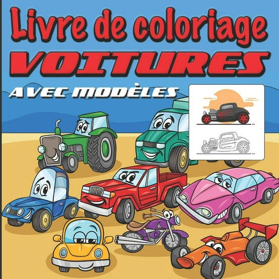Livre de coloriage VOITURES: 20 voitures à colorier (modèles en couleur) - Cahier de coloriage enfant de 5 à 12 ans - Coloriage voitures de sport, Supercar, Vintage, tout pour ravir les enfants qui ai