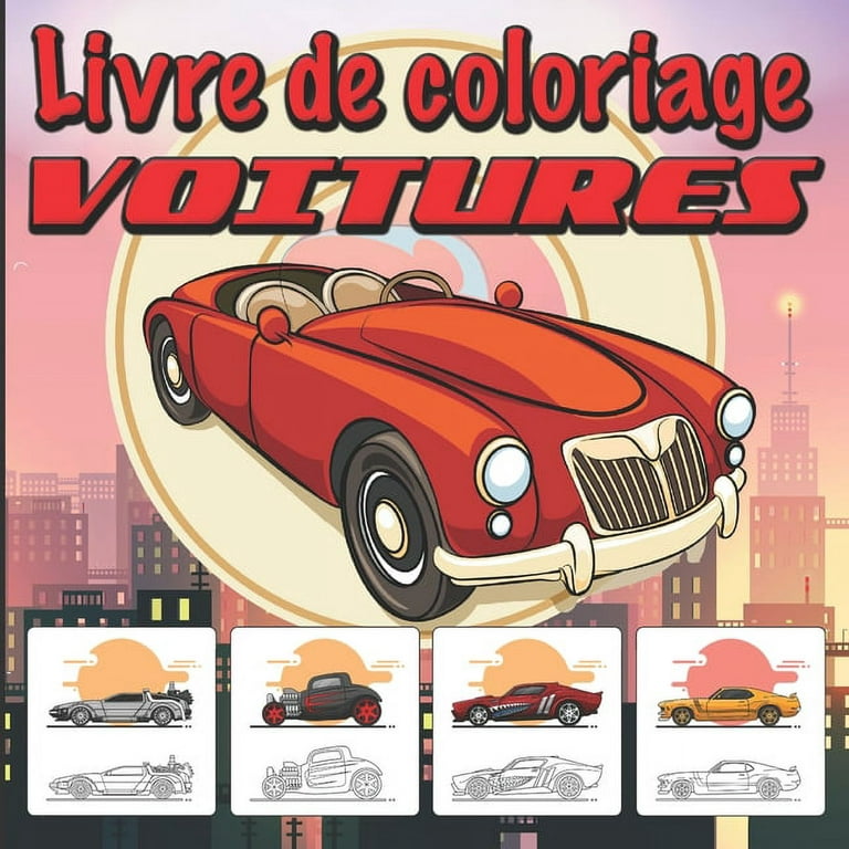 Livre de coloriage VOITURES : Cahier de coloriage enfant de 5 à 12 ans - 20  véhicules à colorier (modèles en couleur) - Coloriage voitures de sport,  Supercar, Vintage, tout pour ravir