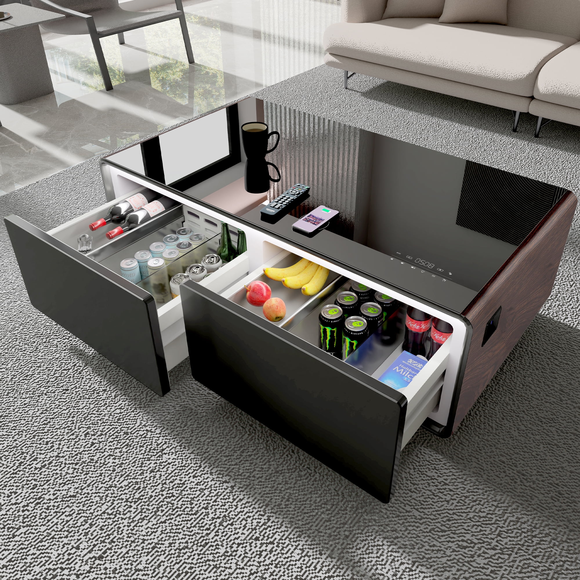 Sobro Smart Coffee Table with Built-In Mini Fridge