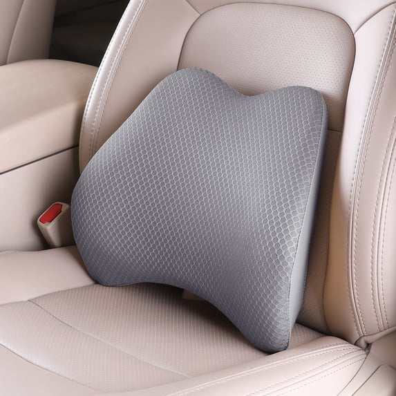 Livtribe Breathable 3D Mesh Memory Foam Lumbar Support Pillow, Gray, 15.3" x 11" x 3.9"